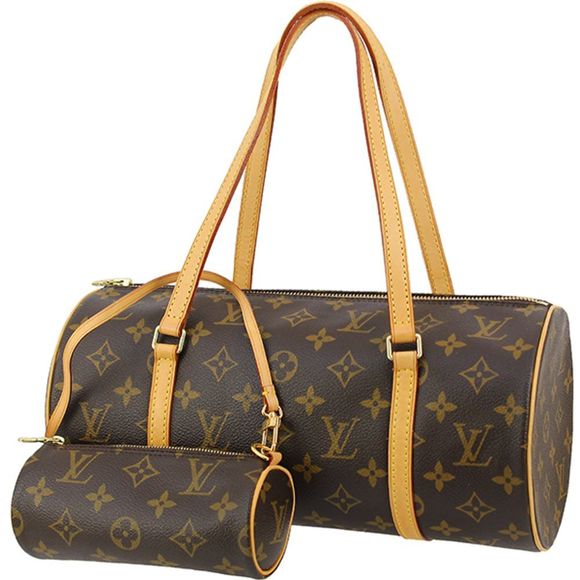 Louis Vuitton Papillon Cylindrical GM Monogram Leather Brown Shoulder Bag - Picture 1 of 8